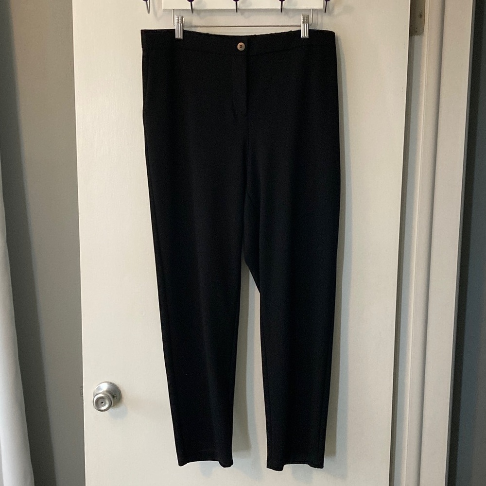 Eileen Fisher, black slacks, stretchy! EUC